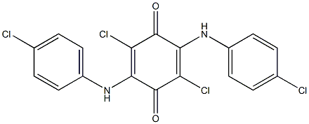 2,5-Bis(4-chloroanilino)-3,6-dichloro-p-benzoquinone Struktur