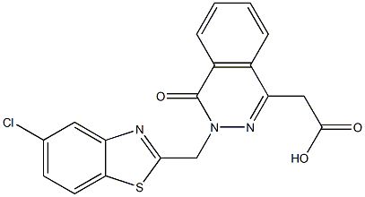 3-[(5-Chloro-2-benzothiazolyl)methyl]-3,4-dihydro-4-oxophthalazine-1-acetic acid Struktur