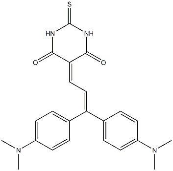 5-[3,3-Bis[4-(dimethylamino)phenyl]-2-propenylidene]-1,2-dihydro-2-thioxopyrimidine-4,6(3H,5H)-dione Struktur