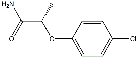 [S,(+)]-2-(p-Chlorophenoxy)propionamide Struktur