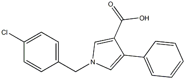 1-(4-Chlorobenzyl)-4-phenyl-1H-pyrrole-3-carboxylic acid Struktur