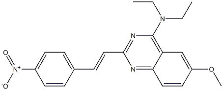 N,N-Diethyl-6-methoxy-2-(4-nitrostyryl)quinazolin-4-amine Struktur