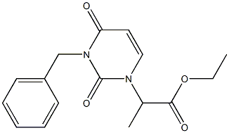 3-Benzyl-1-(1-ethoxycarbonylethyl)uracil Struktur