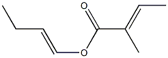 (E)-2-Methyl-2-butenoic acid 1-butenyl ester Struktur