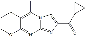 2-Cyclopropylcarbonyl-6-ethyl-7-methoxy-5-methylimidazo[1,2-a]pyrimidine Struktur