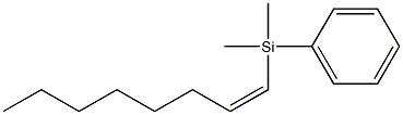 (Z)-1-(Phenyldimethylsilyl)-1-octene Struktur