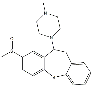 1-[10,11-Dihydro-8-(methylsulfinyl)dibenzo[b,f]thiepin-10-yl]-4-methylpiperazine Struktur