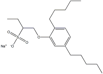 1-(2,5-Dipentylphenoxy)butane-2-sulfonic acid sodium salt Struktur