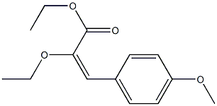 (E)-3-(4-Methoxyphenyl)-2-ethoxyacrylic acid ethyl ester Struktur