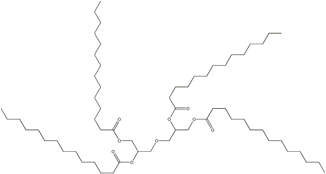 Tetrakistetradecanoic acid (3,3'-oxybispropane)-1,1',2,2'-tetryl ester Struktur