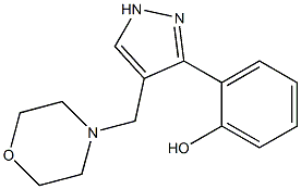 2-[4-[Morpholinomethyl]-1H-pyrazol-3-yl]phenol Struktur