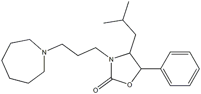 3-[3-(Hexahydro-1H-azepin-1-yl)propyl]-4-isobutyl-5-phenyloxazolidin-2-one Struktur