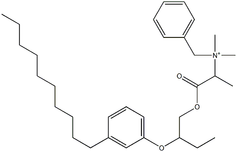 N,N-Dimethyl-N-benzyl-N-[1-[[2-(3-decylphenyloxy)butyl]oxycarbonyl]ethyl]aminium Struktur