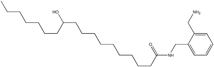 11-Hydroxy-N-(2-aminomethylbenzyl)stearamide Struktur