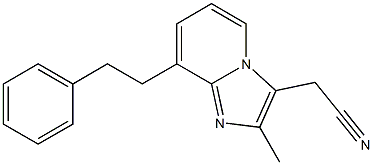 2-Methyl-8-(2-phenylethyl)imidazo[1,2-a]pyridine-3-acetonitrile Struktur