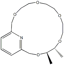 [4R,5R,(-)]-4,5-Dimethyl-3,6,9,12,15-pentaoxa-21-azabicyclo[15.3.1]henicosa-1(21),17,19-triene Struktur