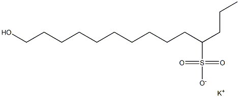 14-Hydroxytetradecane-4-sulfonic acid potassium salt Struktur