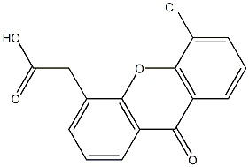 5-Chloro-9-oxo-9H-xanthene-4-acetic acid Struktur