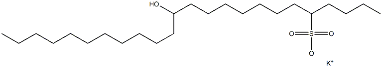 13-Hydroxytetracosane-5-sulfonic acid potassium salt Struktur