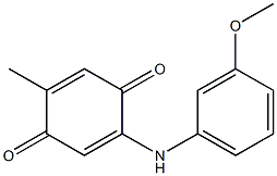 2-(3-Methoxyanilino)-5-methyl-1,4-benzoquinone Struktur