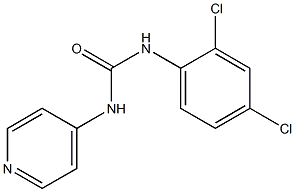 1-[(2,4-Dichlorophenyl)]-3-(pyridin-4-yl)urea Struktur