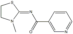 N-(3-Methylthiazolidin-2-ylidene)nicotinamide Struktur