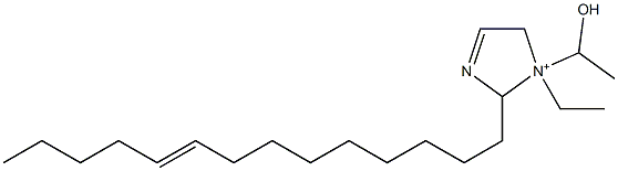 1-Ethyl-1-(1-hydroxyethyl)-2-(9-tetradecenyl)-3-imidazoline-1-ium Struktur