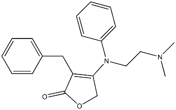 3-Benzyl-4-[N-[2-(dimethylamino)ethyl]-N-phenylamino]-2(5H)-furanone Struktur