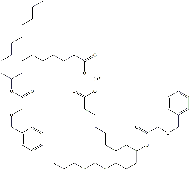 Bis[9-(benzyloxyacetoxy)stearic acid]barium salt Struktur