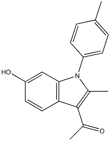 3-Acetyl-1-(4-methylphenyl)-2-methyl-1H-indol-6-ol Struktur