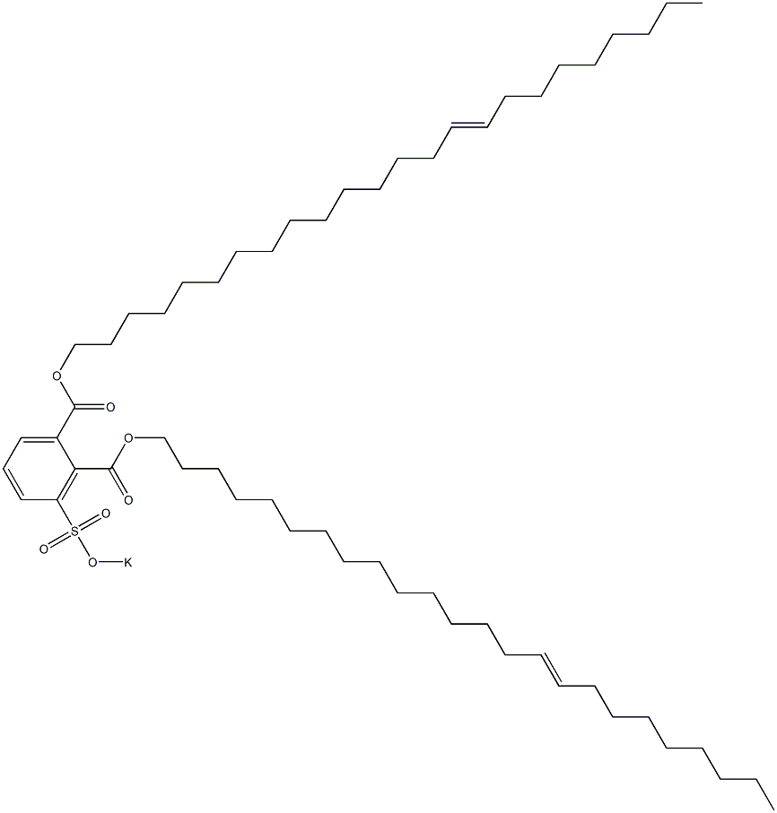 3-(Potassiosulfo)phthalic acid di(15-tetracosenyl) ester Struktur