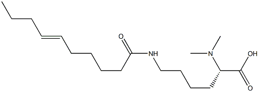 N6-(6-Decenoyl)-N2,N2-dimethyllysine Struktur