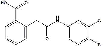 2-[2-[4-Bromo-3-chloroanilino]-2-oxoethyl]benzoic acid Struktur