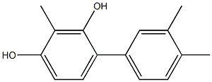 2-Methyl-4-(3,4-dimethylphenyl)benzene-1,3-diol Struktur