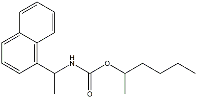 N-[1-(1-Naphtyl)ethyl]carbamic acid (1-methylpentyl) ester Struktur