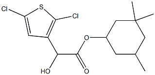 2-(2,5-Dichloro-3-thienyl)glycolic acid 3,3,5-trimethylcyclohexyl ester Struktur