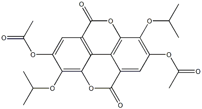 2,7-Diacetoxy-3,8-diisopropoxy[1]benzopyrano[5,4,3-cde][1]benzopyran-5,10-dione Struktur