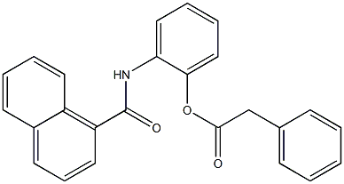 Benzeneacetic acid 2-(1-naphthoylamino)phenyl ester Struktur