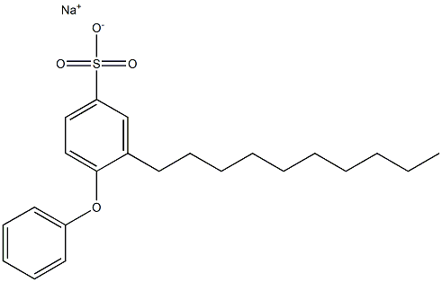 3-Decyl-4-phenoxybenzenesulfonic acid sodium salt Struktur