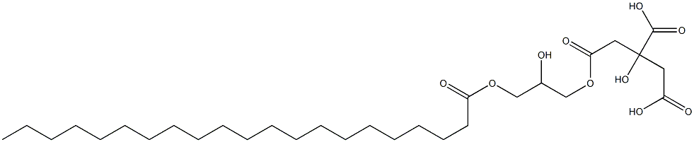 Citric acid dihydrogen 1-(2-hydroxy-3-henicosanoyloxypropyl) ester Struktur