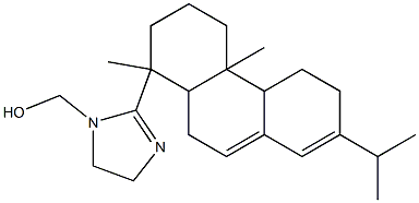 2-(1,2,3,4,4a,4b,5,6,10,10a-Decahydro-1,4a-dimethyl-7-isopropylphenanthren-1-yl)-2-imidazoline-1-methanol Struktur