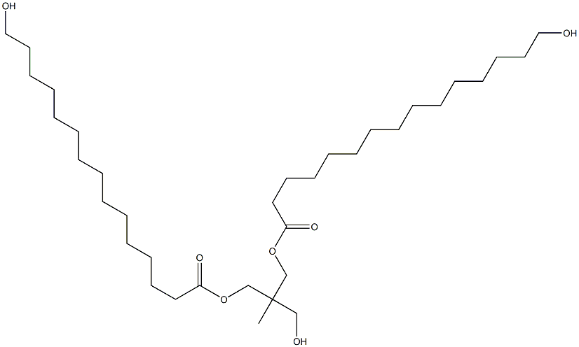 Bis(15-hydroxypentadecanoic acid)2-(hydroxymethyl)-2-methyl-1,3-propanediyl ester Struktur