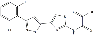 N-[4-[3-(2-Chloro-6-fluorophenyl)-5-isoxazolyl]-2-thiazolyl]oxamidic acid Struktur