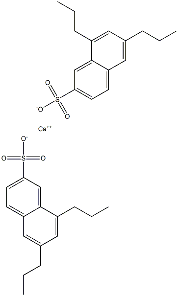 Bis(6,8-dipropyl-2-naphthalenesulfonic acid)calcium salt Struktur