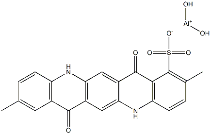 5,7,12,14-Tetrahydro-2,9-dimethyl-7,14-dioxoquino[2,3-b]acridine-1-sulfonic acid dihydroxyaluminum salt Struktur