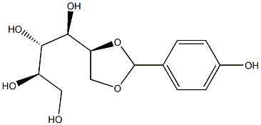 5-O,6-O-(4-Hydroxybenzylidene)-L-glucitol Struktur