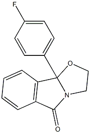 2,3-Dihydro-9b-(4-fluorophenyl)oxazolo[2,3-a]isoindol-5(9bH)-one Struktur