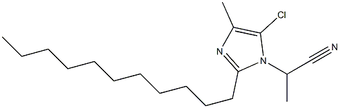 5-Chloro-1-(1-cyanoethyl)-4-methyl-2-undecyl-1H-imidazole Struktur