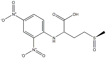 (R)-2-[(2,4-Dinitrophenyl)amino]-4-methylsulfinylbutanoic acid Struktur