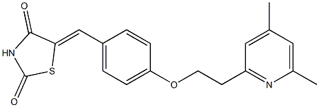 (5Z)-5-[4-[2-(4,6-Dimethyl-2-pyridinyl)ethoxy]benzylidene]thiazolidine-2,4-dione Struktur